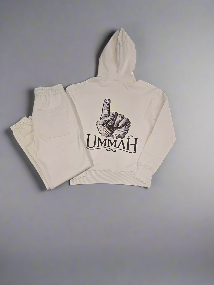 1 Ummah 1 God- Adults Hoodie with Sweat Pants