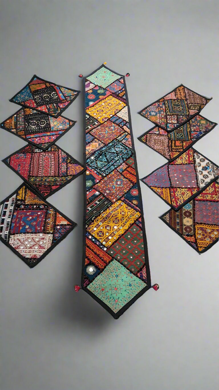 9 Piece Table Matt/Runner Set