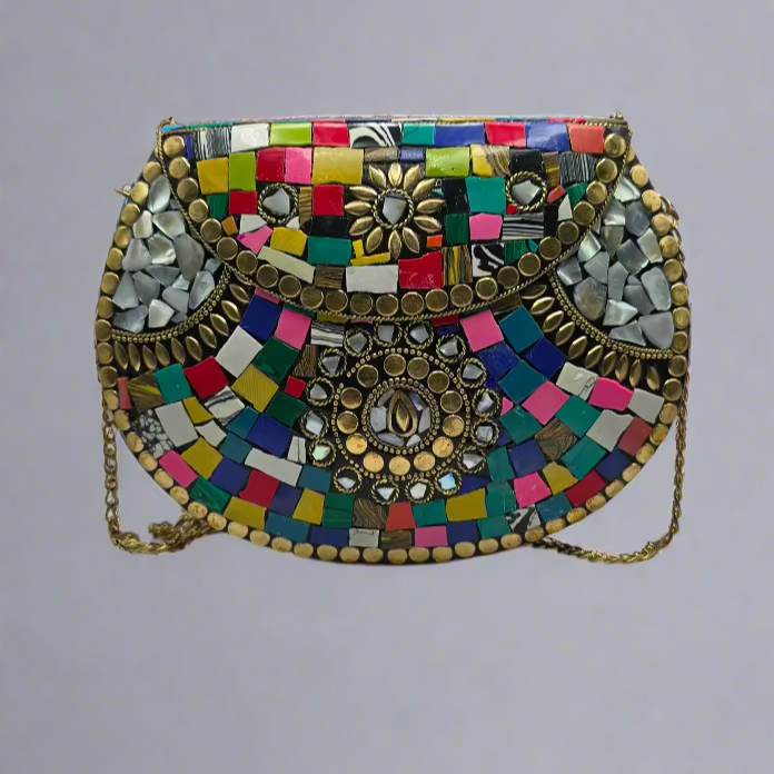 Hand Crafted Vintage Handmade Metal Purse - Large