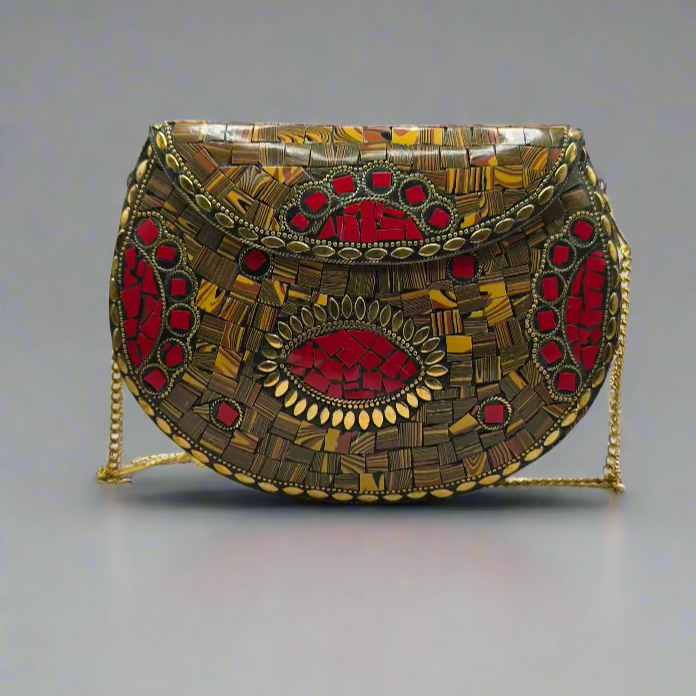 Hand Crafted Vintage Handmade Metal Purse - Large