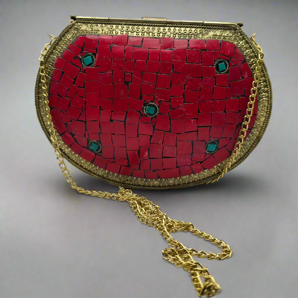 Hand Crafted Vintage Handmade Metal Purse - Large