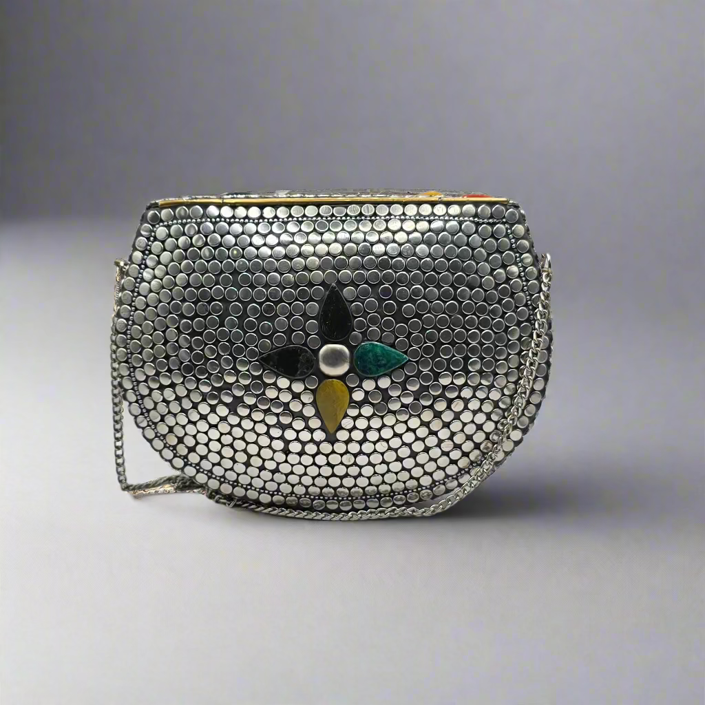 Hand Crafted Vintage Handmade Metal Purse - Large
