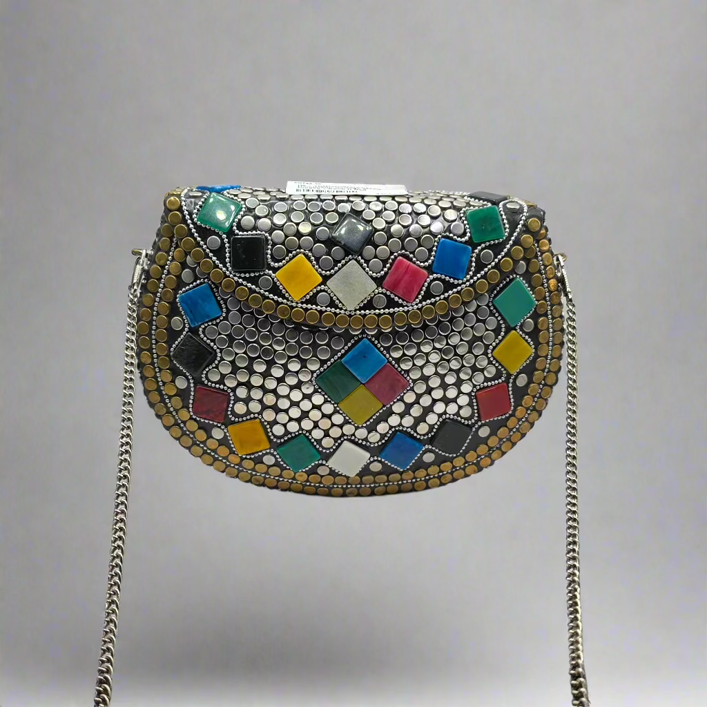 Hand Crafted Vintage Handmade Metal Purse - Large