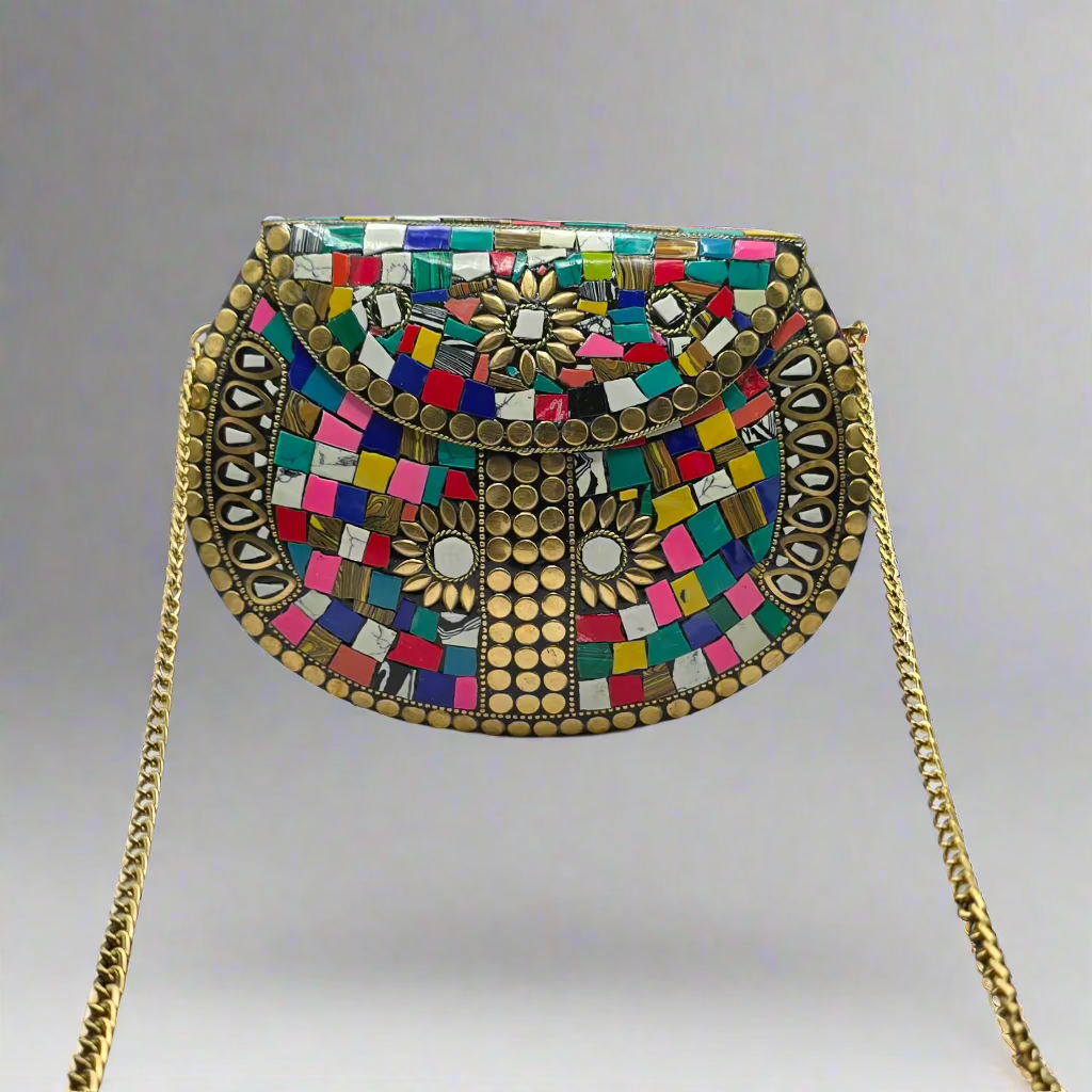 Hand Crafted Vintage Handmade Metal Purse - Large